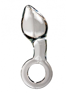 Pipedream Icicles - Plug Dildo szklany No. 14 przezroczysty wygięty 13,8 cm