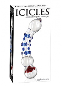 Pipedream Icicles - Plug Dildo szklany No. 18 przezroczysty wygięty 18,8 cm