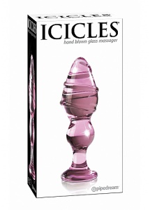 Pipedream Icicles - Plug Dildo szklany No. 27 fiolet 13,7 cm 