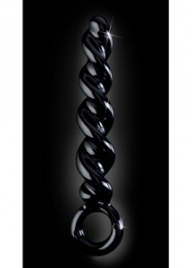 Pipedream Icicles - Plug Dildo szklany No. 37 czarny świder 20 cm 