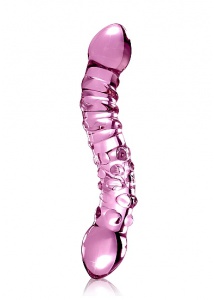 Pipedream Icicles - Plug Dildo szklany No. 55 prążkowany wygięty 19 cm