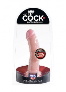 Pipedream King Cock - dildo  dual-density JAK PRAWDZIWE naturalne TPE FANTA 20cm (8")