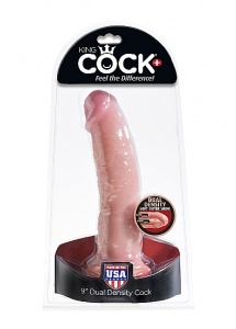 Pipedream King Cock - dildo dual-density JAK PRAWDZIWE naturalne TPE FANTA 23cm (9")