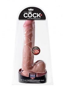 Pipedream King Cock - dildo dual-density z jądrami JAK PRAWDZIWE naturalne TPE FANTA 30cm (12")
