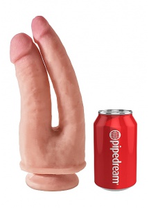 Pipedream King Cock - dildo dual-density PODWÓJNE JAK PRAWDZIWE naturalne TPE FANTA - 21cm (8,5")