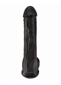 Pipedream King Cock - dildo z jądrami realistyczne JAK PRAWDZIWE czarne 33cm (13")