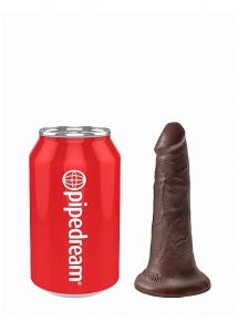 Pipedream King Cock - dildo realistyczne JAK PRAWDZIWE brązowe 13 cm (5")