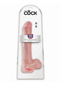 Pipedream King Cock - dildo realistyczne z jądrami JAK PRAWDZIWE naturalne 33cm (13")
