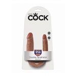 Pipedream King Cock - dildo PODWÓJNE JAK PRAWDZIWE naturalne 12cm (5") - MAŁE
