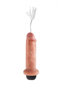 Pipedream King Cock - dildo z wytryskiem + sztuczna sperma - naturalne PVC - 15cm (6")