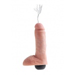 Pipedream King Cock - dildo z wytryskiem + sztuczna sperma - naturalne - 20cm (8")