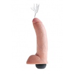 Pipedream King Cock - dildo z wytryskiem + sztuczna sperma - naturalne - 23cm (9")