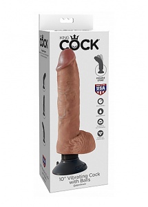 PIPEDREAM King Cock - Dildo realistyczne z jądrami przyssawka 25 cm (10\')