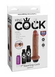 Pipedream King Cock - Dildo  WYTRYSK + sztuczna sperma 22 cm (7\')