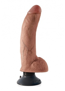 Pipedream King Cock - dildo realistyczne WIBRACJE śniade 23cm (9')