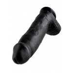 Pipedream King Cock - dildo REALISTYCZNE czarne z jądrami - 30cm (12")