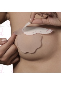 Plastry podnoszące piersi + nakładki silikonowe - Bye Bra Breast Lift & Silicone Nipple - rozmiar F-H Cieliste 3 pary