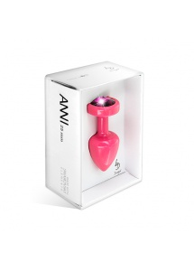 Plug analny ozdobny - Diogol Anni Butt Plug 25mm Okrągły Różowy z Różowym