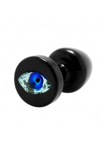 Plug analny ozdobny - Diogol Anni R Eye Black Crystal 25 mm Czarny