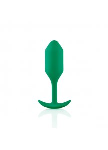 Plug analny z obciążnikiem - B-Vibe Snug Plug 2 Zielony