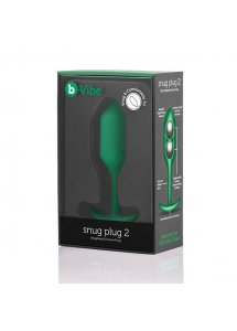 Plug analny z obciążnikiem - B-Vibe Snug Plug 2 Zielony