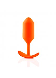 Plug analny z obciążnikiem - B-Vibe Snug Plug 3 Pomarańczowy