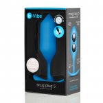 Plug analny z obciążnikiem - B-Vibe Snug Plug 5 Niebieski