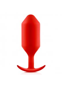 Plug analny z obciążnikiem - B-Vibe Snug Plug 6 Czerwony