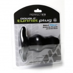 Plug tunel - Perfect Fit Double Tunnel Plug XL czarny