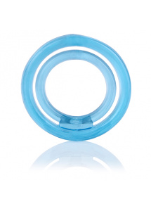 Podwójny pierścień na penisa i jądra - The Screaming O RingO 2 Blue  