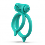 Podwójny pierścień z wibracjami - B Swish bcharmed Basic Plus Dual Cock Ring   Zielony