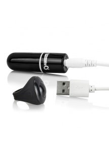 Potężny mini wibrator ze zdalnym sterowaniem - The Screaming O Charged Remote Control Vooom Bullet  Czarny