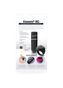 Potężny mini wibrator ze zdalnym sterowaniem - The Screaming O Charged Remote Control Vooom Bullet  Czarny