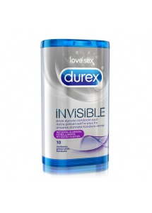 Prezerwatywy cienkie mocno nawilżane - Durex Invisible Extra Lubricated Condoms 10 szt  