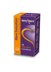 Prezerwatywy cienkie - MoreAmore Condom Thin Skin 12 szt  