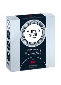Prezerwatywy dopasowane na miarę - Mister Size 60 mm 3szt