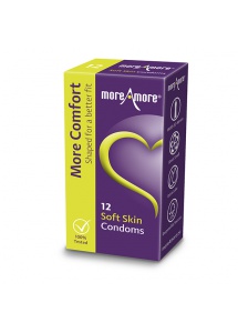Prezerwatywy dopasowane - MoreAmore Condom Soft Skin 12 szt  