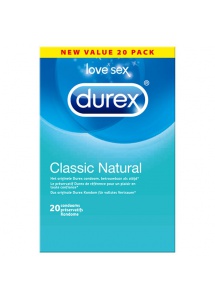 Prezerwatywy klasyczne - Durex Classic Natural Condoms 20 szt 