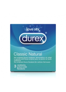 Prezerwatywy klasyczne - Durex Classic Natural Condoms 3 szt 