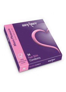Prezerwatywy prążkowane - MoreAmore Condom Fun Skin 36 szt  
