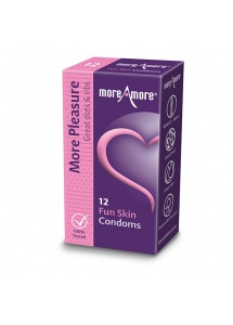 Prezerwatywy prążkowane - MoreAmore Condom Fun Skin 12 szt  