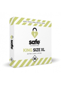 Prezerwatywy XL - Safe King Size XL Condoms 36 szt