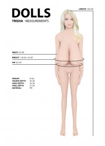 Realistyczna sex LALKA TPE kobieta jak prawdziwa - TATIANA 156cm