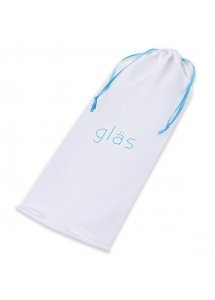 Realistyczne dildo z żyłami - Glass Curved Realistic Glass Dildo With Veins  