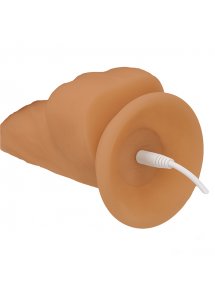 Realistyczny wibrator klasy premium z rotacją - Naked Addiction Rotating & Vibrating Dong with Remote Caramel 20 cm  