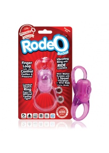 Regulowany pierścień wibrujący na penisa - The Screaming O Rodeo Bucker Purple 