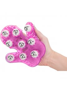 Rękawica do masażu - PowerBullet Roller Balls Massager Różowy