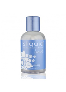 Smakowy środek nawilżający - Sliquid Naturals Swirl Lubricant 125 ml Niebieska Malina