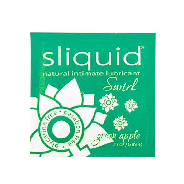Smakowy środek nawilżający - Sliquid Naturals Swirl Lubricant 5 ml Zielone Jabłko SASZETKA