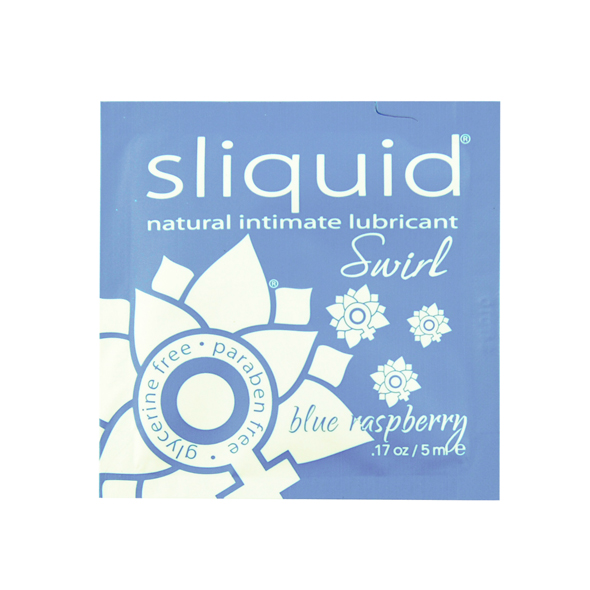 Smakowy środek nawilżający - Sliquid Naturals Swirl Lubricant 5 ml Niebieska Malina SASZETKA